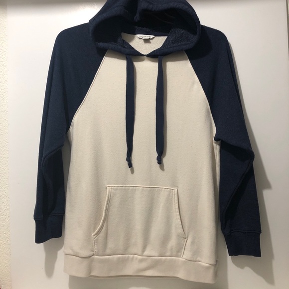 American Eagle Outfitters Other - American Eagle Hoodie Pullover Men M Kangaroo Pocket Sweatshirt Navy Ivory